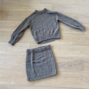 Mango wool blend sweater & skirt set